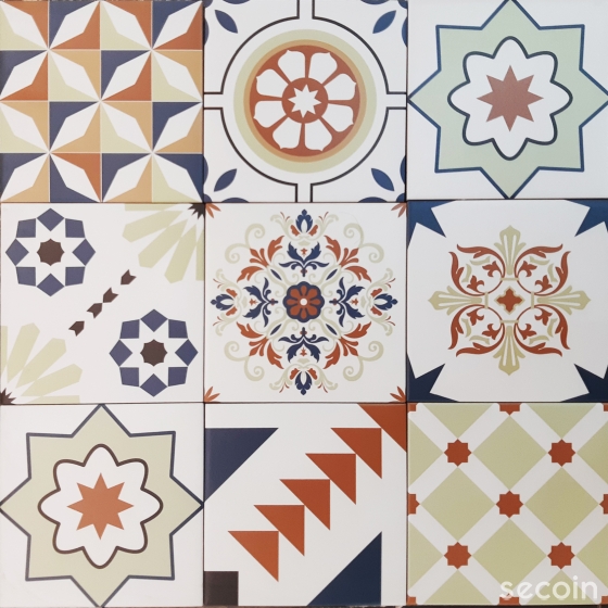 ENCAUSTIC POTTERY TILE MIX GMM 20110